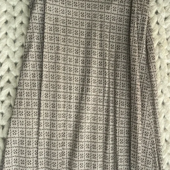 Vintage Elegant Tan Patterned Slip-in Maxi Dress - Picture 8 of 8